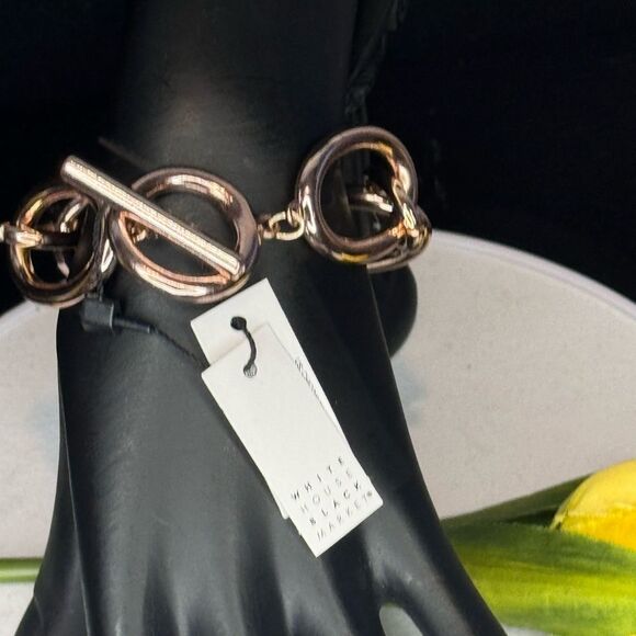 White House Black Market Bracelet  Rose Gold with Toggle Closure - Picture 4 of 13